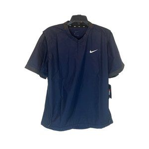 Nike Dri-Fit Women's SS Softball Woven Wind Shirt Blue Size M AV6696-419